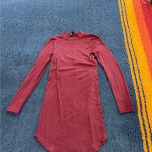 Long Sleeve Purple Mini Dress